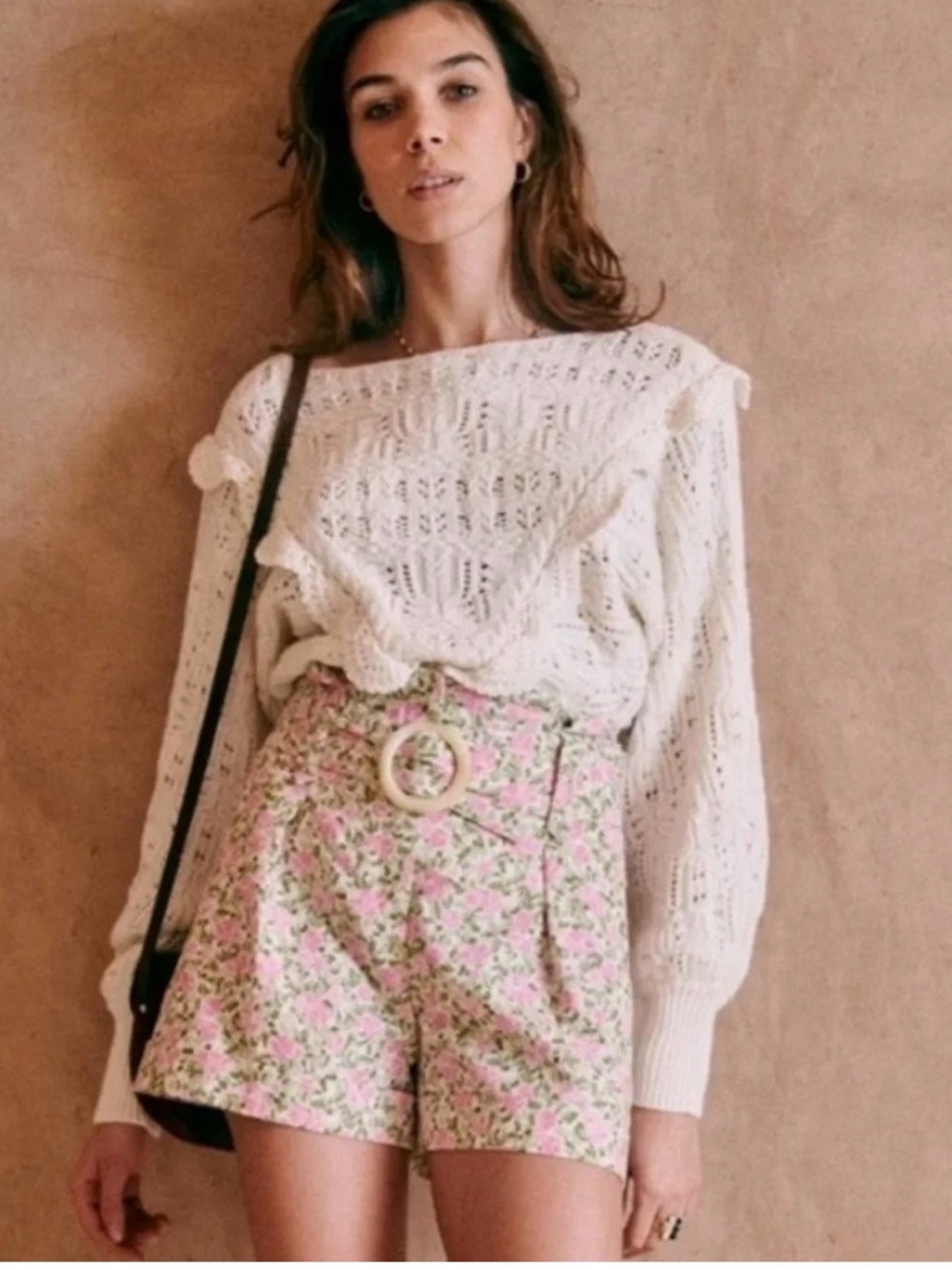 Sezane Rome Shorts Peonies - Size 34